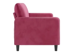 Sofá de 3 lugares veludo 180 cm tinto PT346997^ Sofá