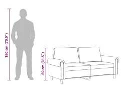Sofá|vidaxl Sofá de 2 lugares veludo 140 cm Rosa
