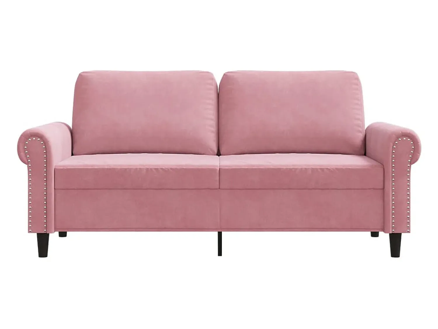 Sofá|vidaxl Sofá de 2 lugares veludo 140 cm Rosa