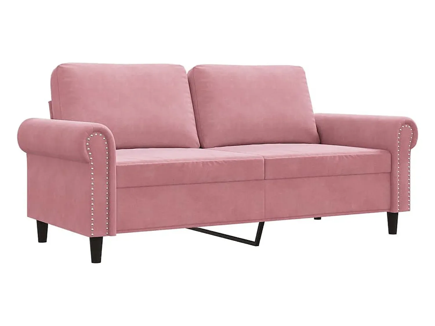 Sofá|vidaxl Sofá de 2 lugares veludo 140 cm Rosa