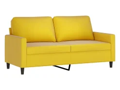 Sofá* Sofá de 2 lugares veludo 140 cm PT549085 Amarelo