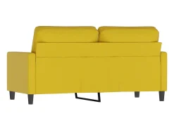 Sofá* Sofá de 2 lugares veludo 140 cm PT549085 Amarelo