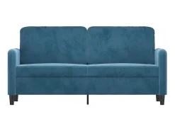 Discount Sofá de 2 lugares veludo 140 cm PT962247 Azul