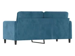 Discount Sofá de 2 lugares veludo 140 cm PT962247 Azul