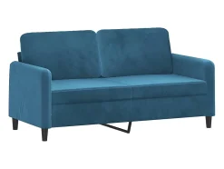 Discount Sofá de 2 lugares veludo 140 cm PT962247 Azul