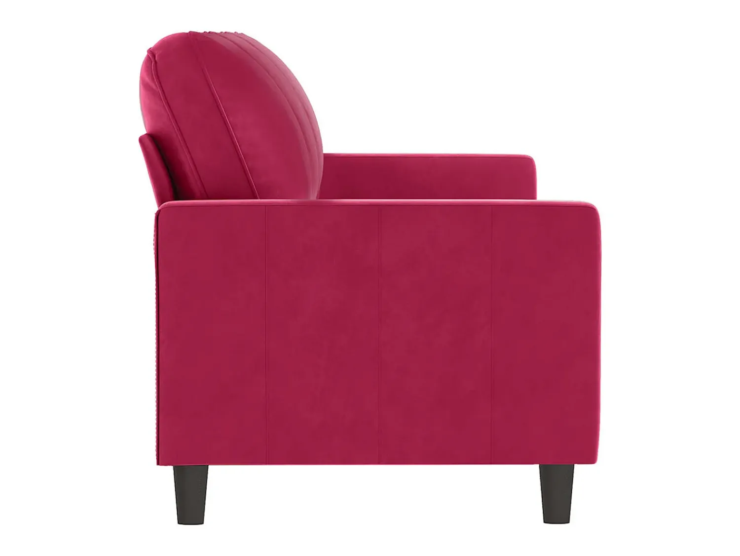vidaxl Sofá de 3 lugares veludo 180 cm tinto^ Sofá