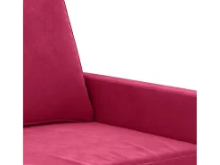 vidaxl Sofá de 3 lugares veludo 180 cm tinto^ Sofá