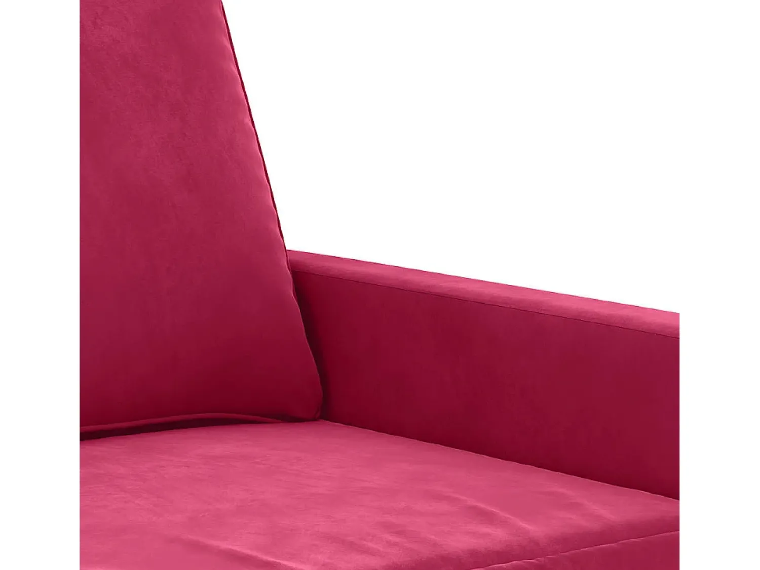 vidaxl Sofá de 3 lugares veludo 180 cm tinto^ Sofá