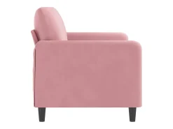 Sofá*vidaxl Sofá de 2 lugares veludo 140 cm Rosa