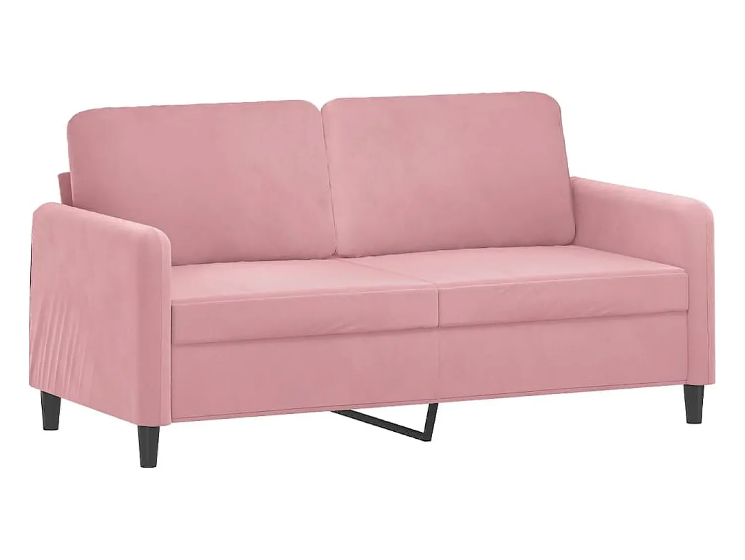 Sofá*vidaxl Sofá de 2 lugares veludo 140 cm Rosa