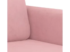 Sofá*vidaxl Sofá de 2 lugares veludo 140 cm Rosa