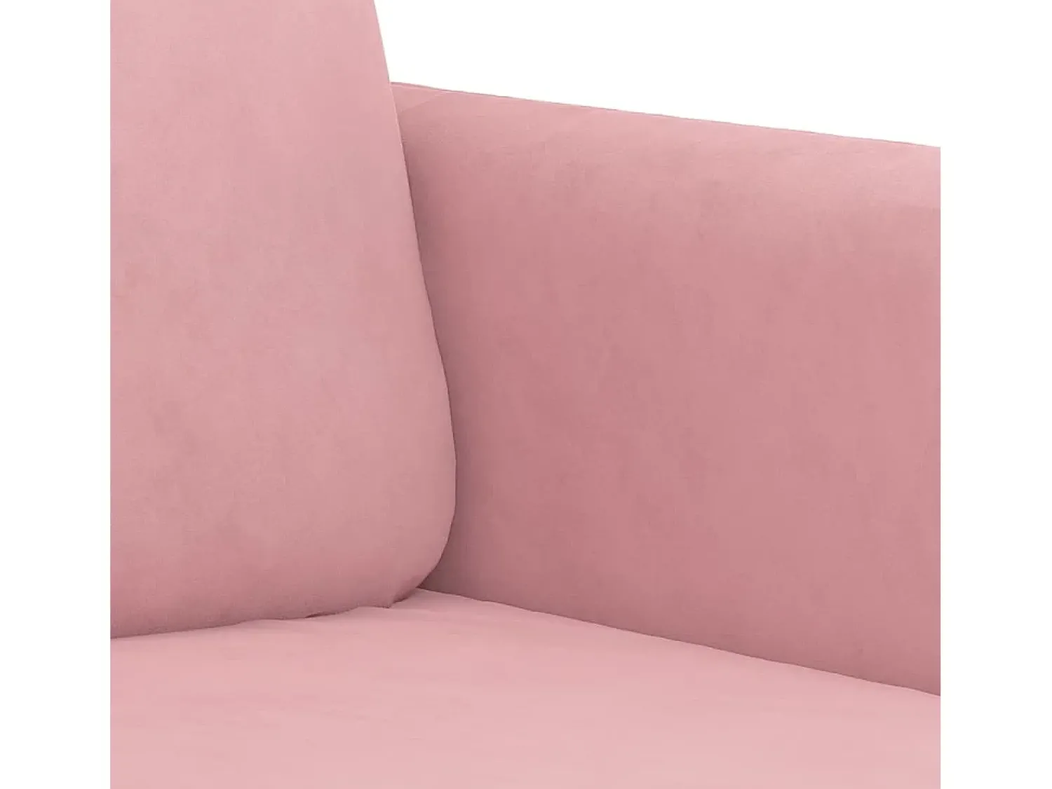 Sofá*vidaxl Sofá de 2 lugares veludo 140 cm Rosa