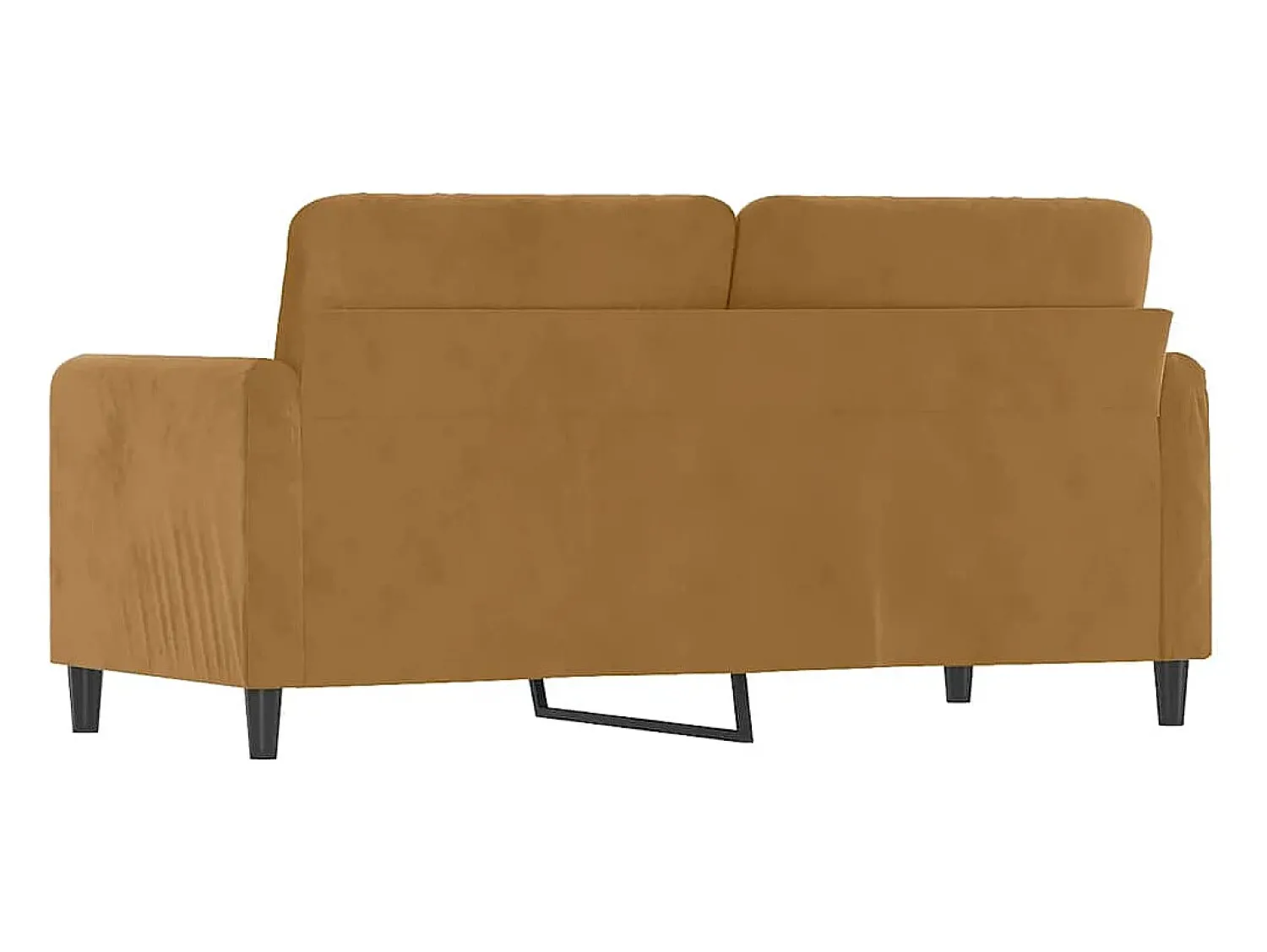 Sofá|vidaxl Sofá de 2 lugares veludo 140 cm Castanho