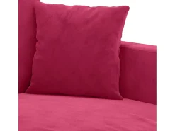Sofá*vidaxl Sofá de 2 lugares veludo 140 cm tinto Vermelho
