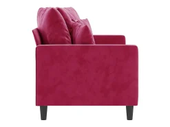 Sofá*vidaxl Sofá de 2 lugares veludo 140 cm tinto Vermelho