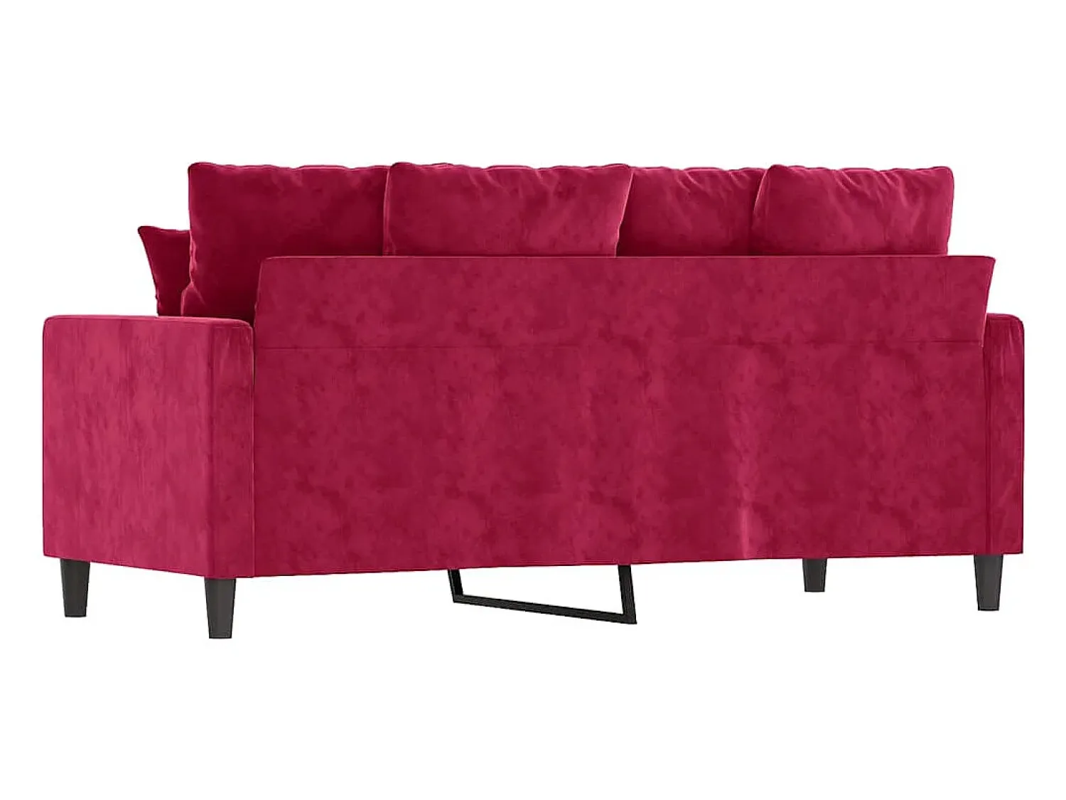 Sofá*vidaxl Sofá de 2 lugares veludo 140 cm tinto Vermelho