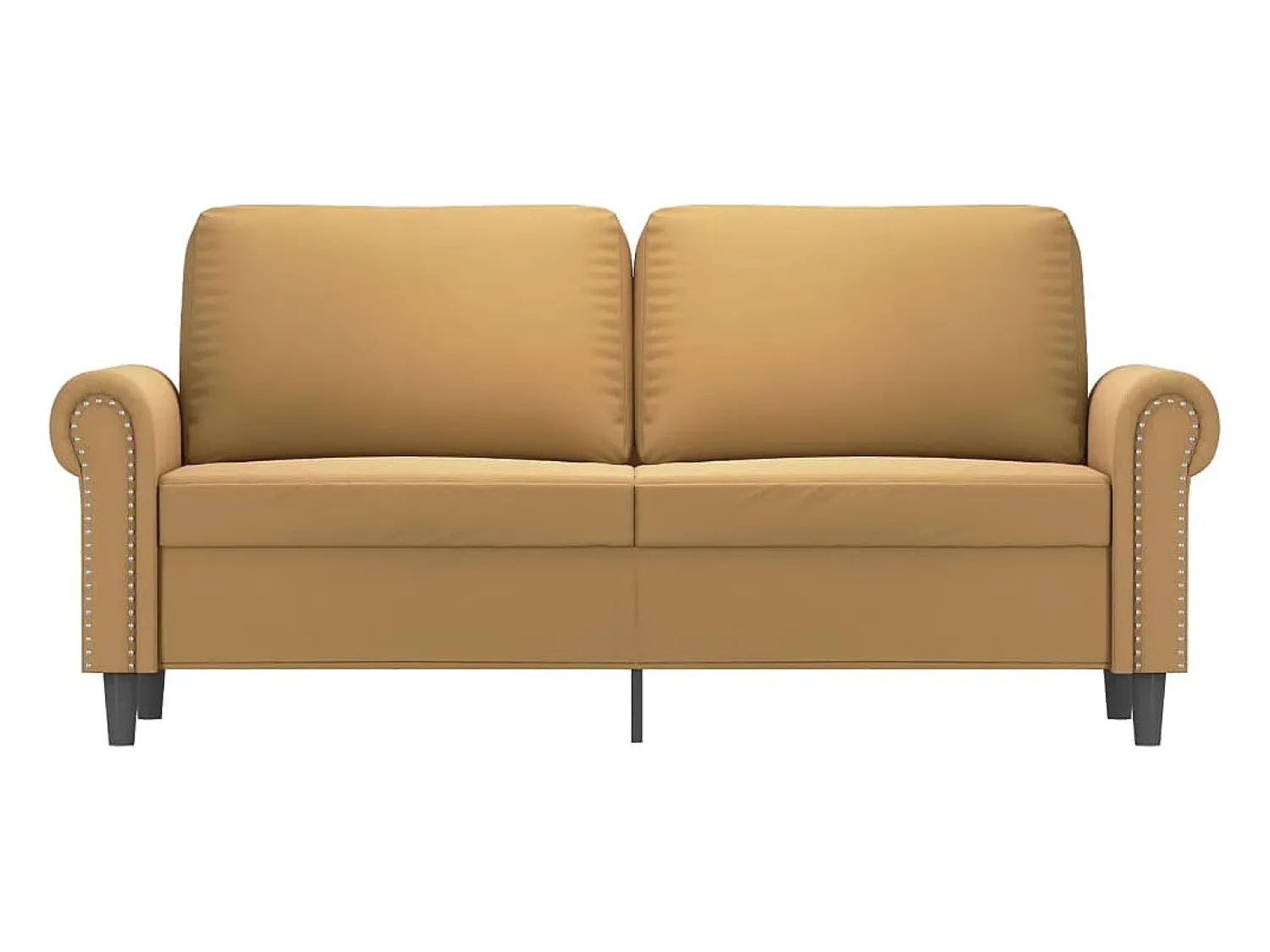 Sofá* Sofá de 2 lugares veludo 140 cm PT561648 Castanho