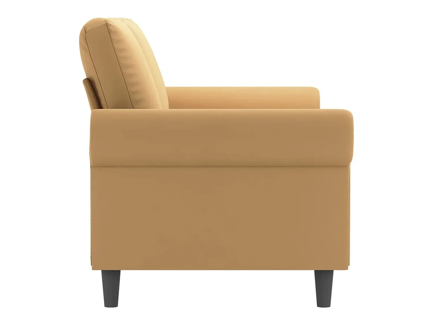 Sofá* Sofá de 2 lugares veludo 140 cm PT561648 Castanho