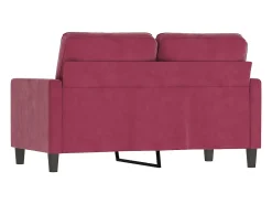 Sofá de 2 lugares veludo 120 cm tinto PT543164 Vermelho