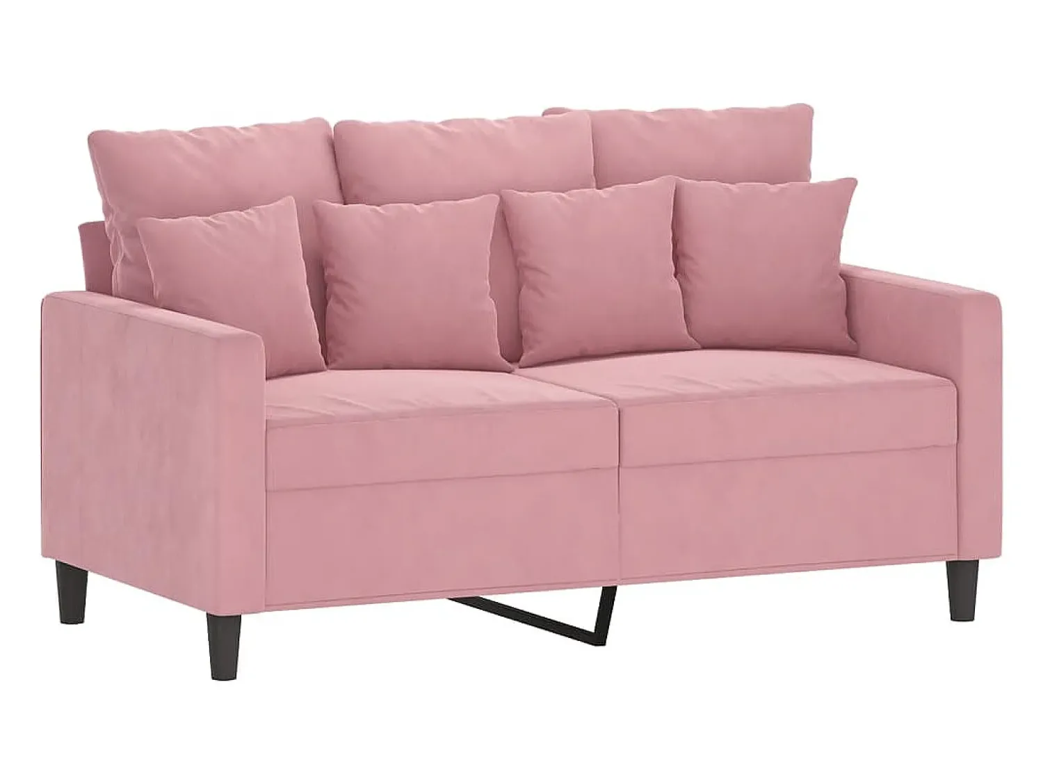 Sofá| Sofá de 2 lugares veludo 120 cm PT324534 Rosa
