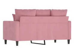 Sofá| Sofá de 2 lugares veludo 120 cm PT324534 Rosa