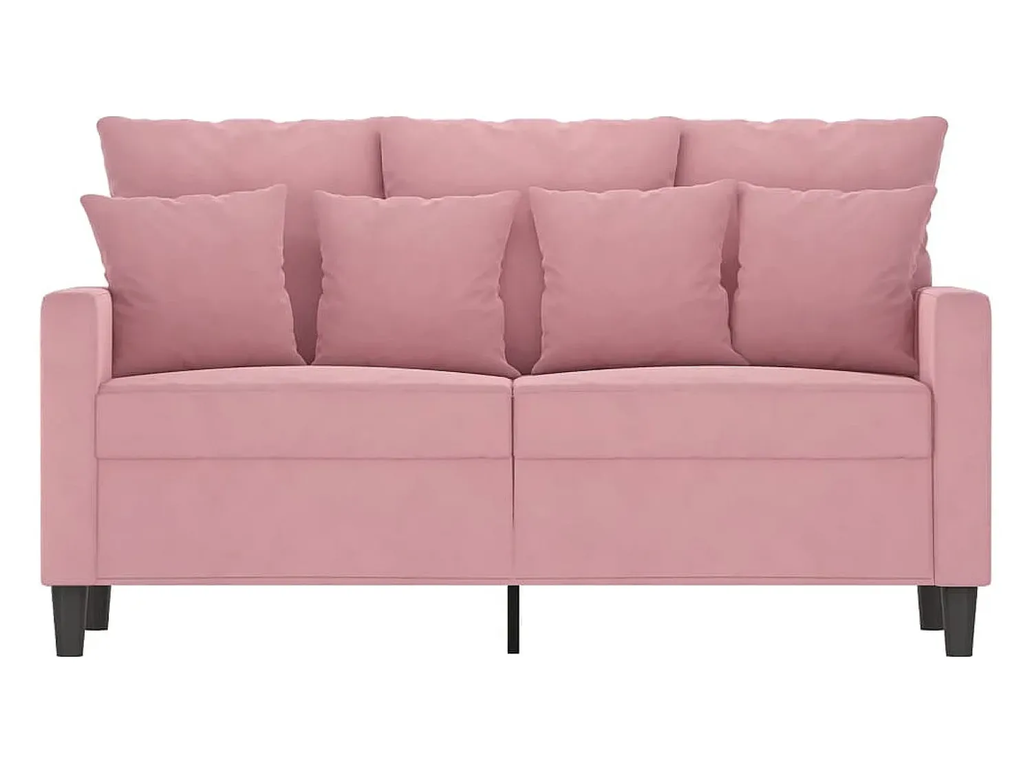 Sofá| Sofá de 2 lugares veludo 120 cm PT324534 Rosa