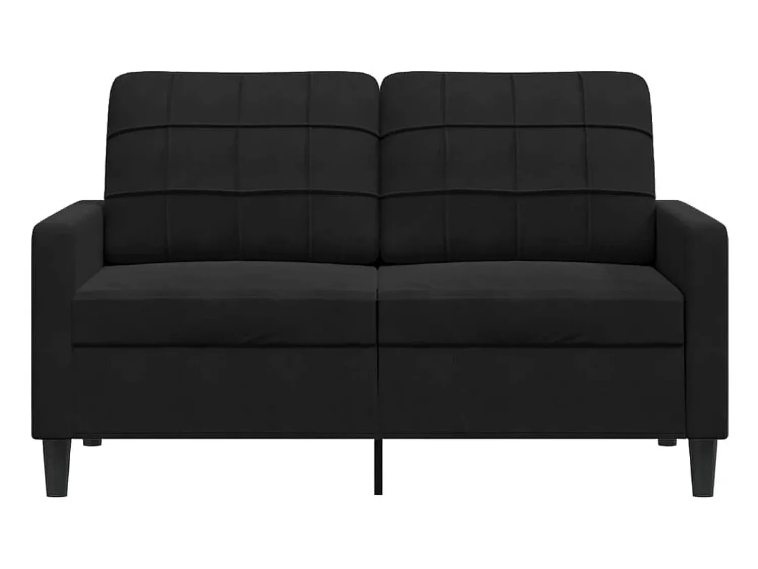 Sofá| Sofá de 2 lugares veludo 120 cm PT587664 Preto