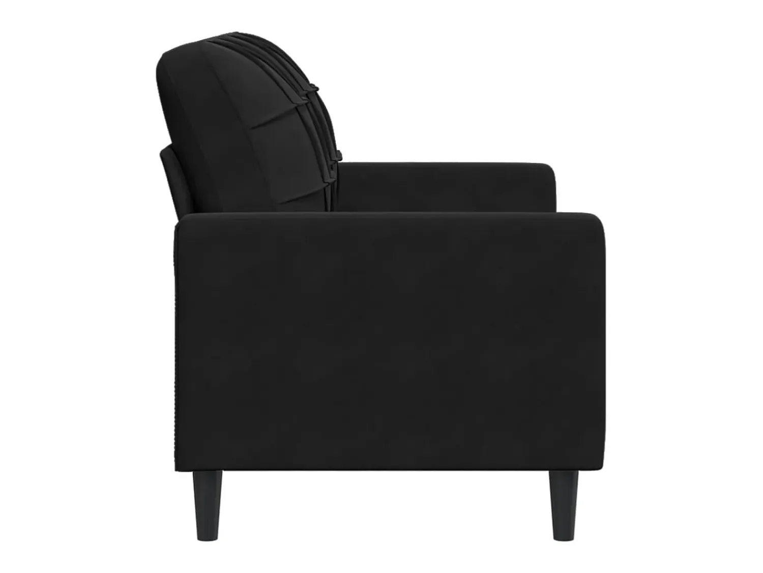 Sofá| Sofá de 2 lugares veludo 120 cm PT587664 Preto