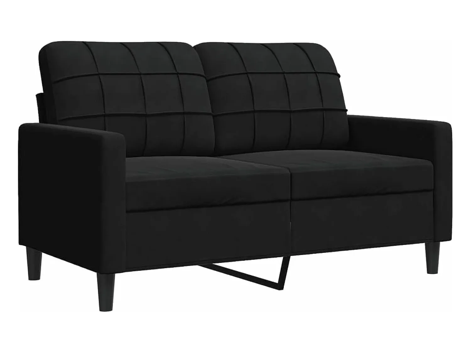 Sofá| Sofá de 2 lugares veludo 120 cm PT587664 Preto