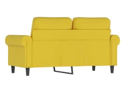 Sofá| Sofá de 2 lugares veludo 120 cm PT400985 Amarelo