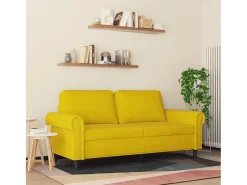 Hot Sofá de 2 lugares veludo 140 cm PT872851 Amarelo