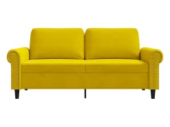 Hot Sofá de 2 lugares veludo 140 cm PT872851 Amarelo