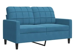 Sofá de 2 lugares veludo 120 cm PT749457^ Sofá