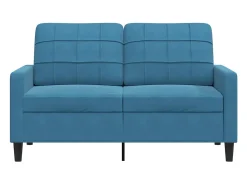 Sofá de 2 lugares veludo 120 cm PT749457^ Sofá