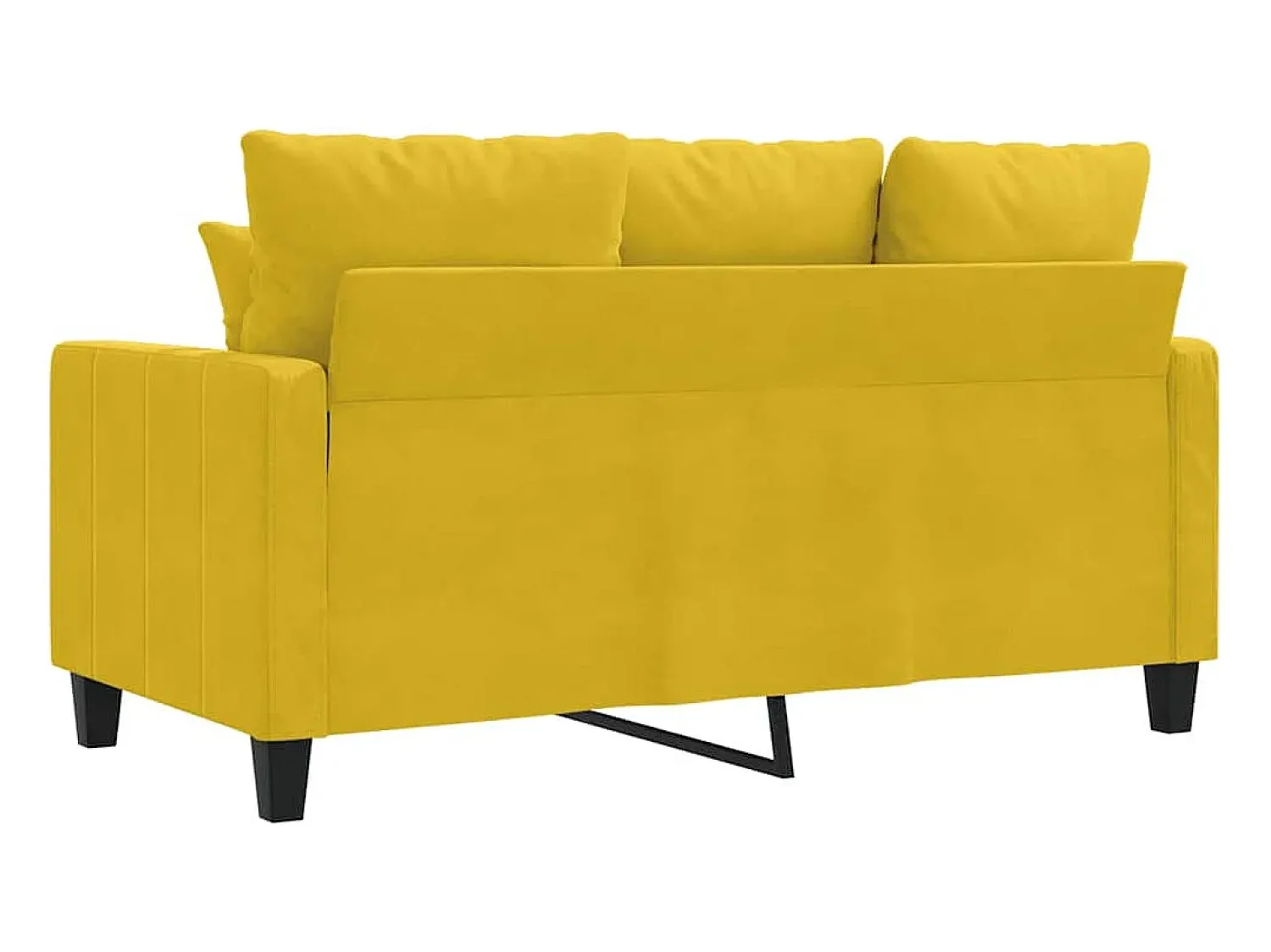 Clearance vidaxl Sofá de 2 lugares veludo 120 cm Amarelo