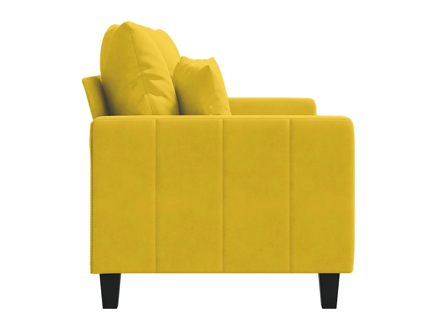 Clearance vidaxl Sofá de 2 lugares veludo 120 cm Amarelo