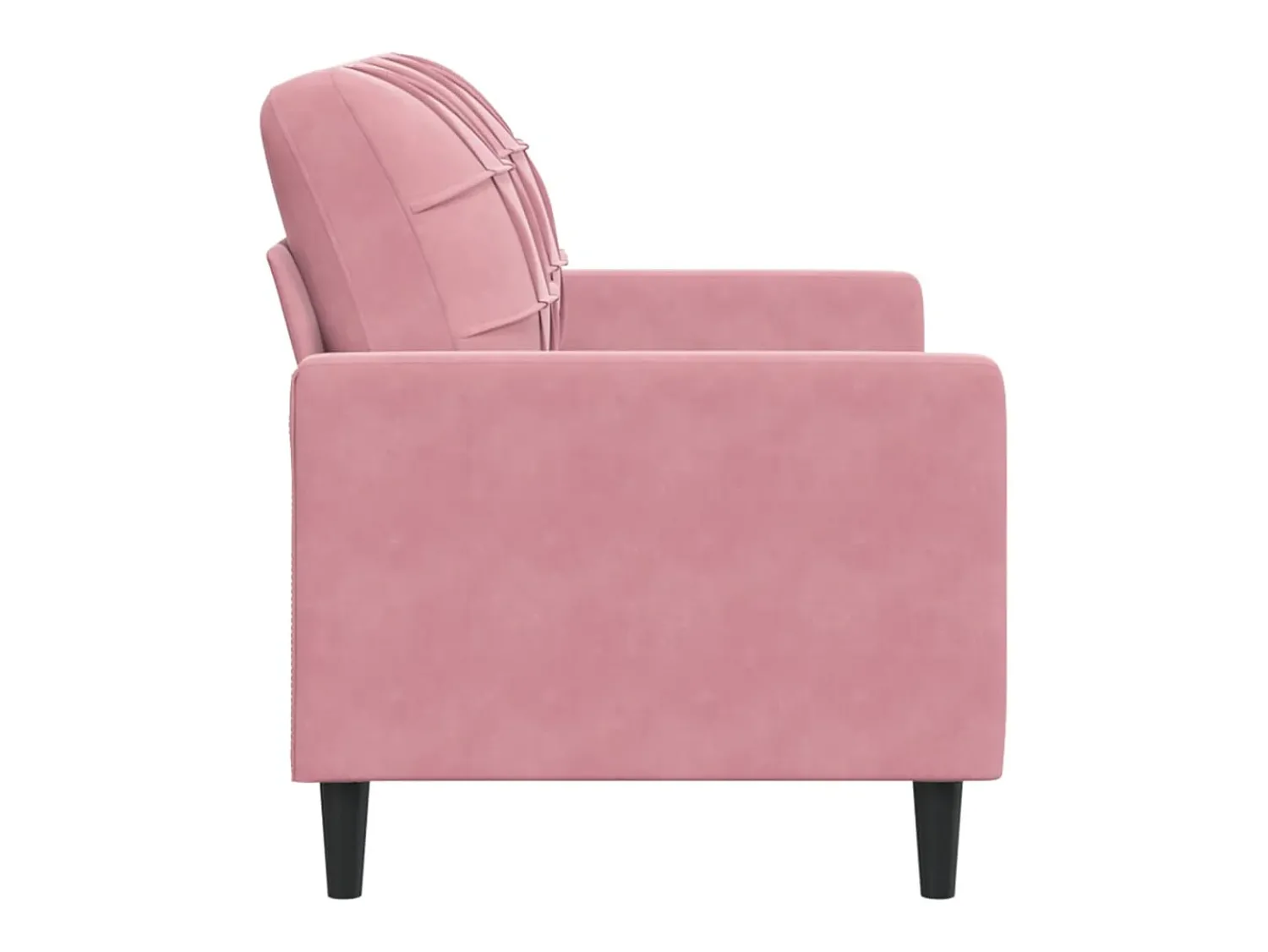 Sofá| Sofá de 2 lugares veludo 120 cm PT914652 Rosa