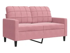 Sofá| Sofá de 2 lugares veludo 120 cm PT914652 Rosa