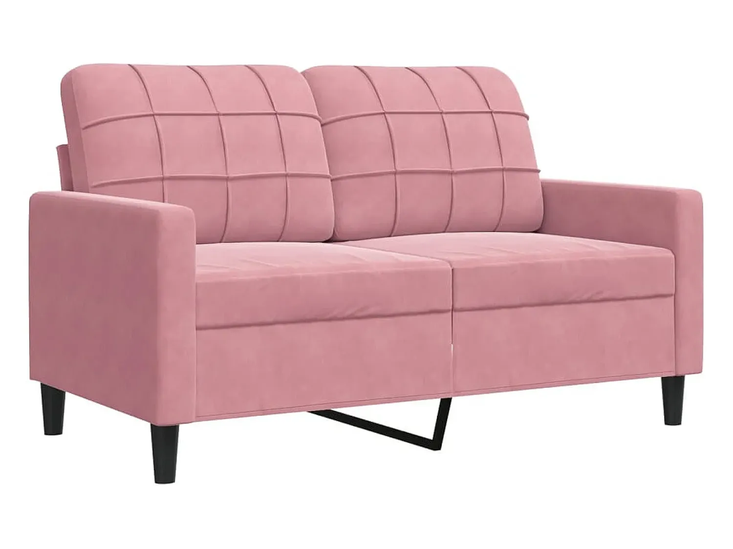 Sofá| Sofá de 2 lugares veludo 120 cm PT914652 Rosa