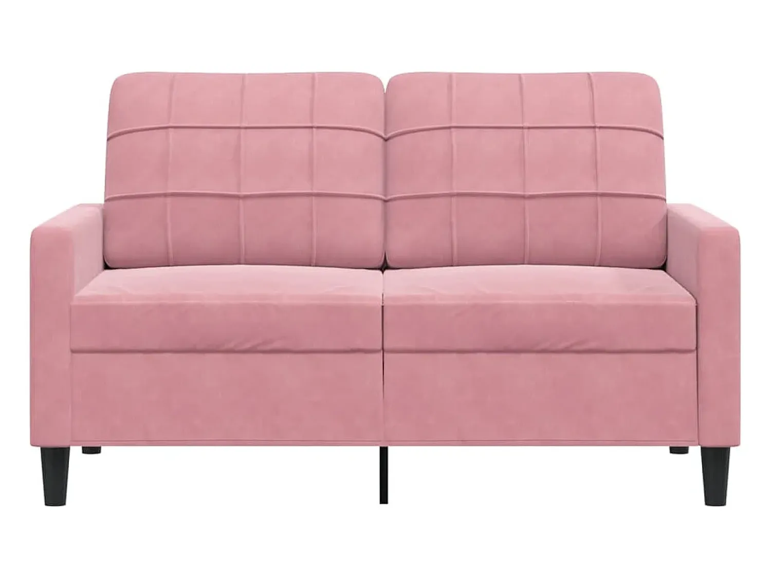 Sofá| Sofá de 2 lugares veludo 120 cm PT914652 Rosa