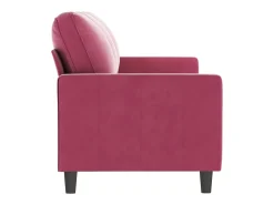 Best Sofá de 3 lugares veludo 180 cm tinto PT505673 Vermelho