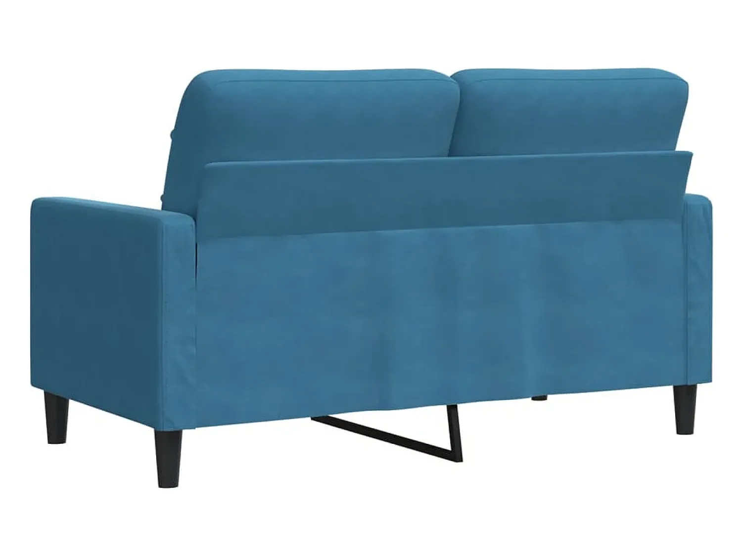 Sofá*vidaxl Sofá de 2 lugares veludo 120 cm Azul