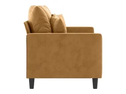New vidaxl Sofá de 2 lugares veludo 120 cm Castanho