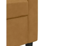 Sofá*vidaxl Sofá de 2 lugares veludo 140 cm Castanho