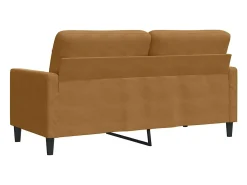 Sofá*vidaxl Sofá de 2 lugares veludo 140 cm Castanho