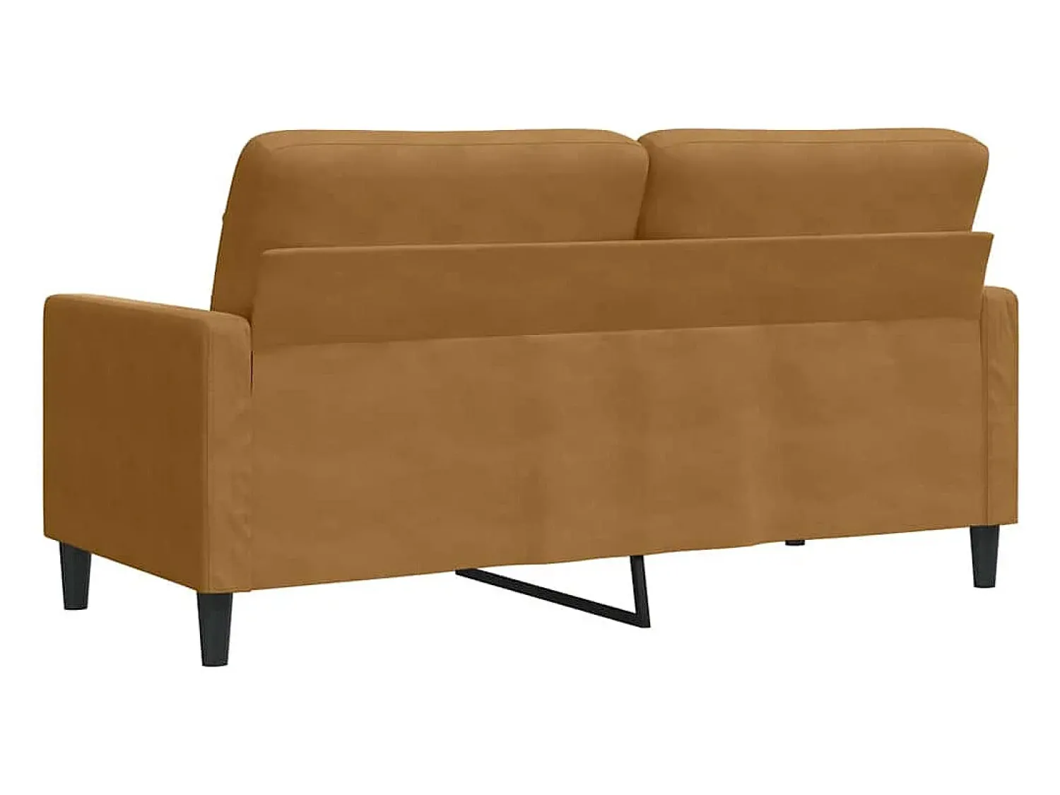 Sofá*vidaxl Sofá de 2 lugares veludo 140 cm Castanho