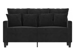 Discount Sofá de 2 lugares veludo 120 cm PT495488 Preto