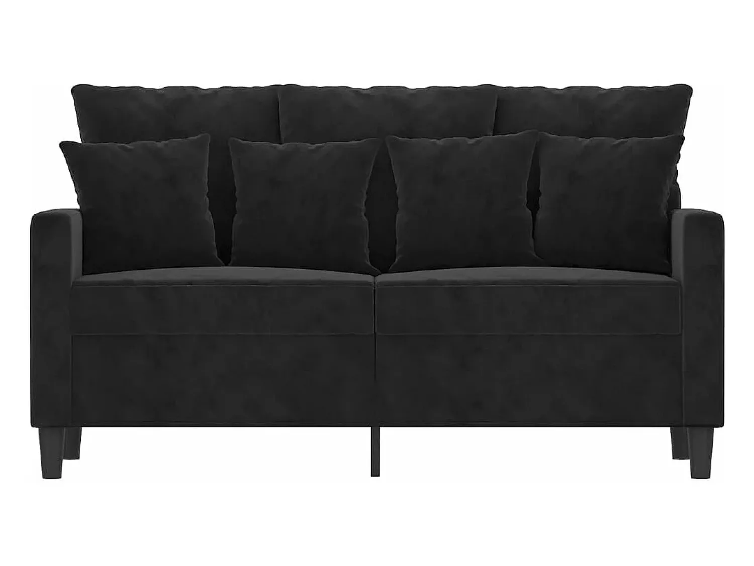 Discount Sofá de 2 lugares veludo 120 cm PT495488 Preto