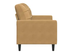Sofá| Sofá de 2 lugares veludo 120 cm PT906686 Castanho