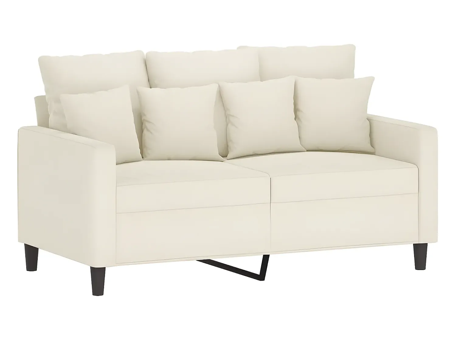 Sofá de 2 lugares veludo 120 cm cor PT289257^ Sofá